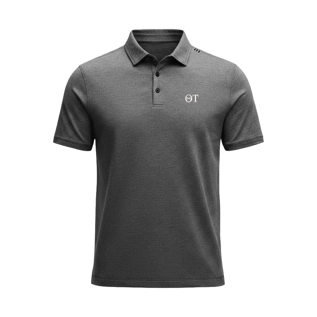 Theta Tau Lululemon Evolution Short-Sleeve Polo - Heathered Black 1