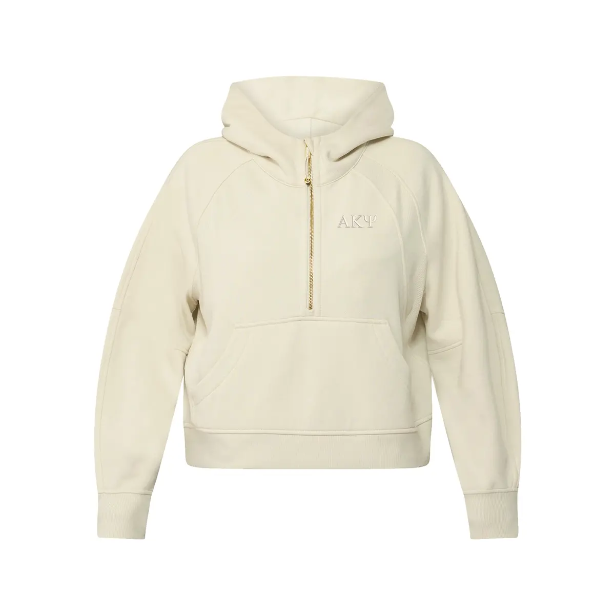 Limited Edition Alpha Kappa Psi Lululemon Scuba Oversized Half-Zip Hoodie - Ivory & Gold 1