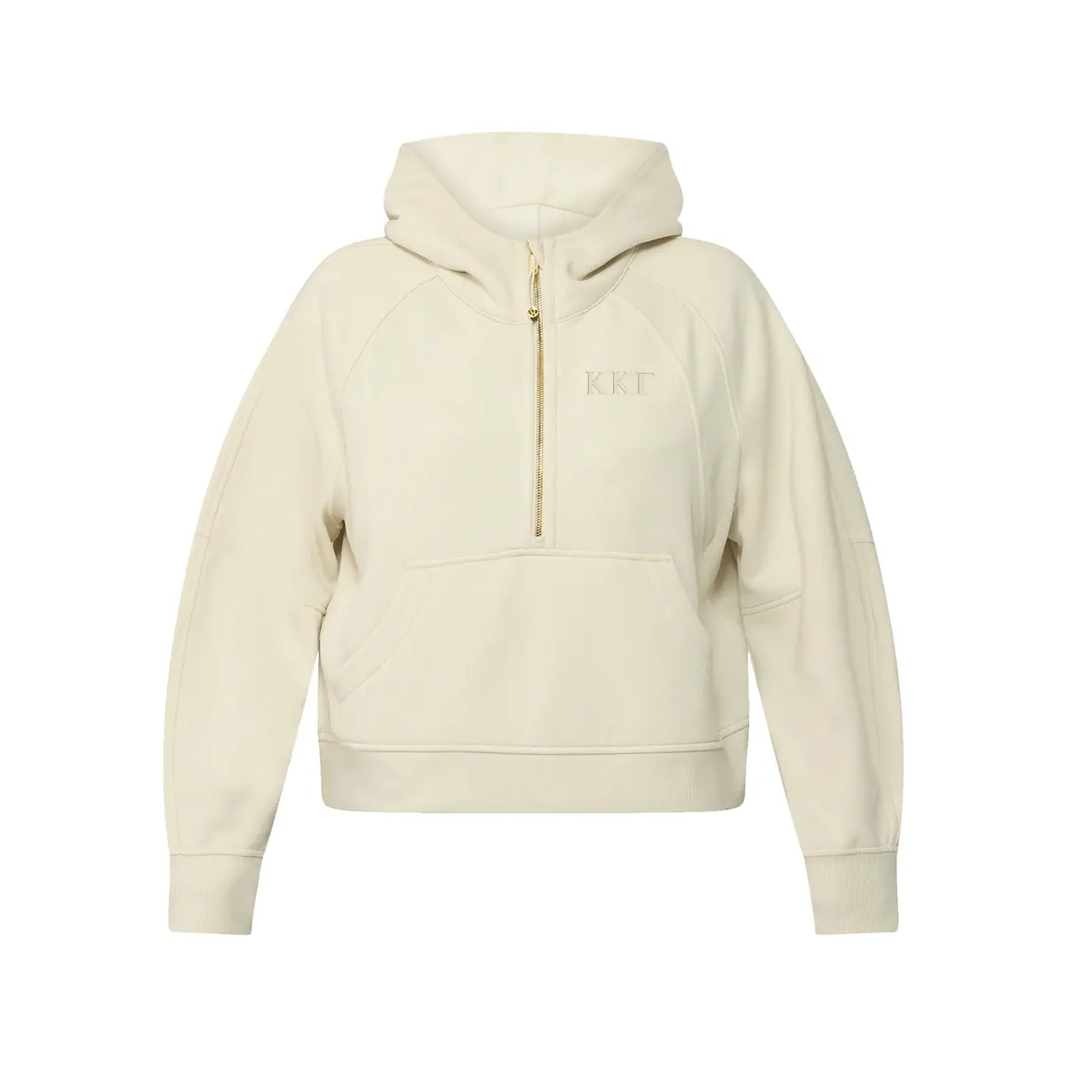 Limited Edition Kappa Kappa Gamma Lululemon Scuba Oversized Half-Zip Hoodie - Ivory Gold 1