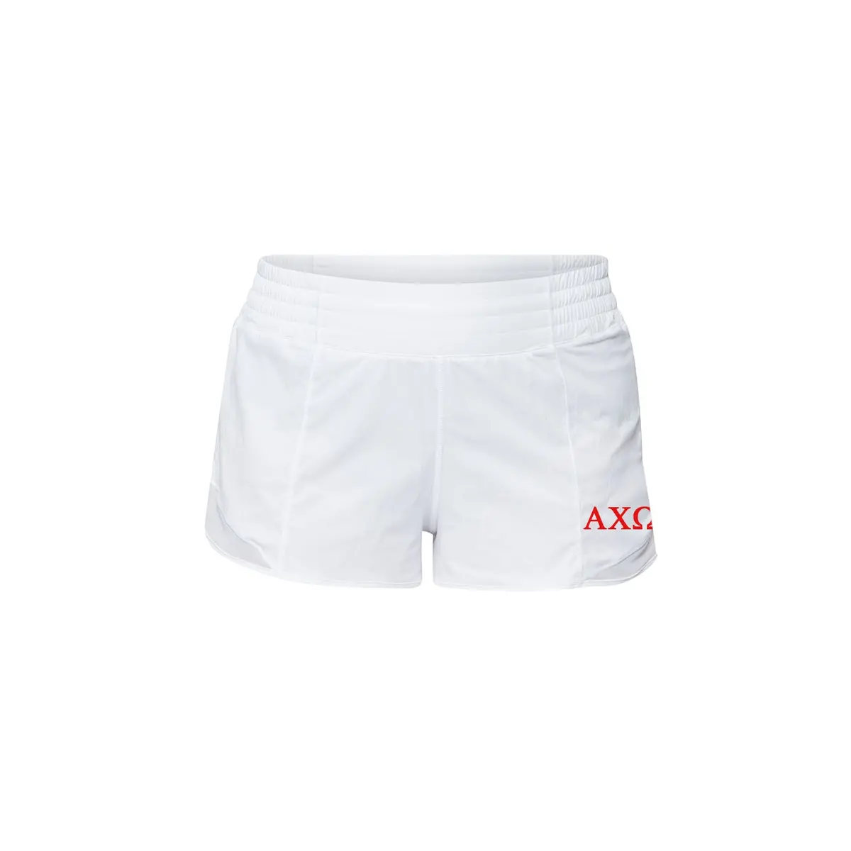 Alpha Chi Omega Lululemon Hotty Hot High-Rise Lined Short 2.5" - White 1