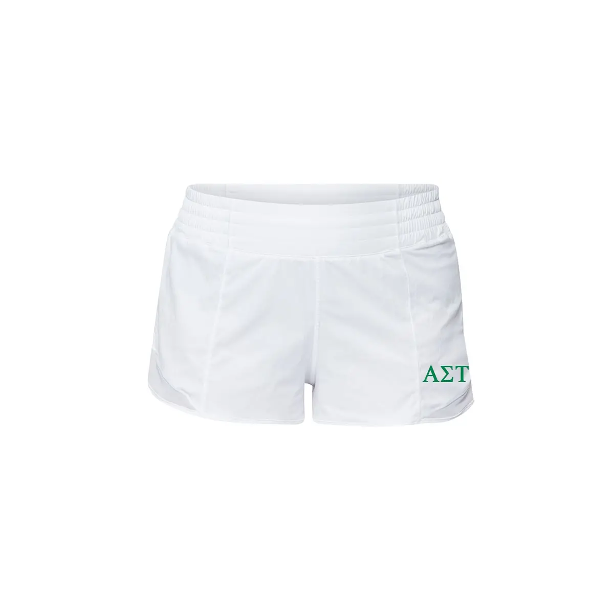 Alpha Sigma Tau Lululemon Hotty Hot High-Rise Lined Short 2.5" - White 1