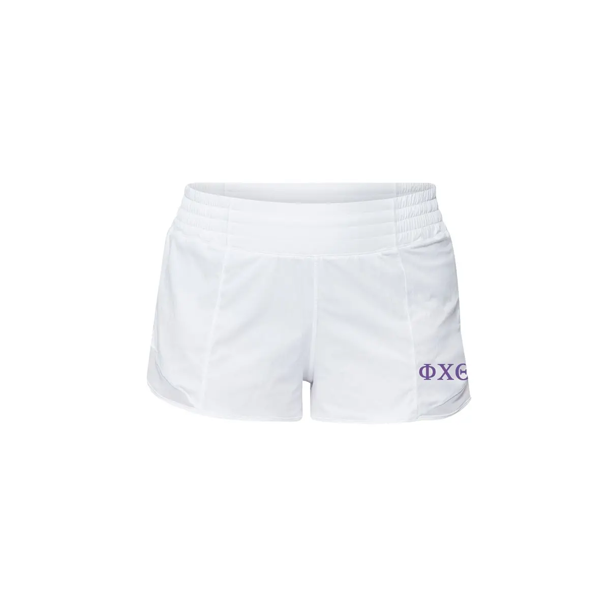 Phi Chi Theta Lululemon Hotty Hot High-Rise Lined Short 2.5" - White 1
