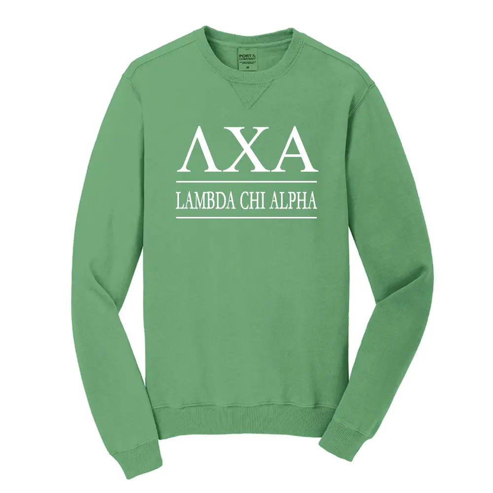 Lambda Chi Alpha Beach Washed Crewneck Sweatshirt 1