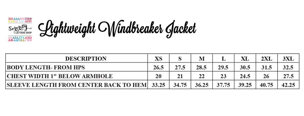 Phi Chi Theta Windbreaker Jacket - Letters 4
