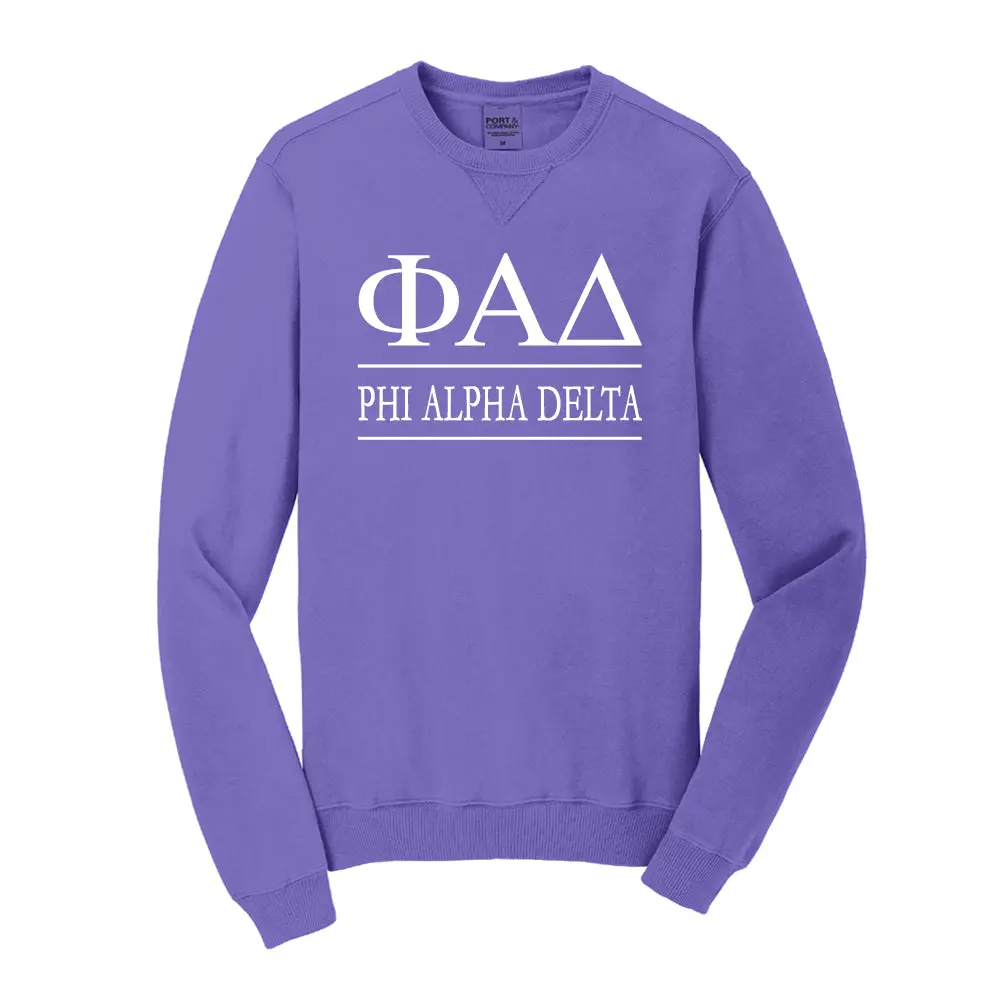 Phi Alpha Delta Beach Washed Crewneck Sweatshirt 1