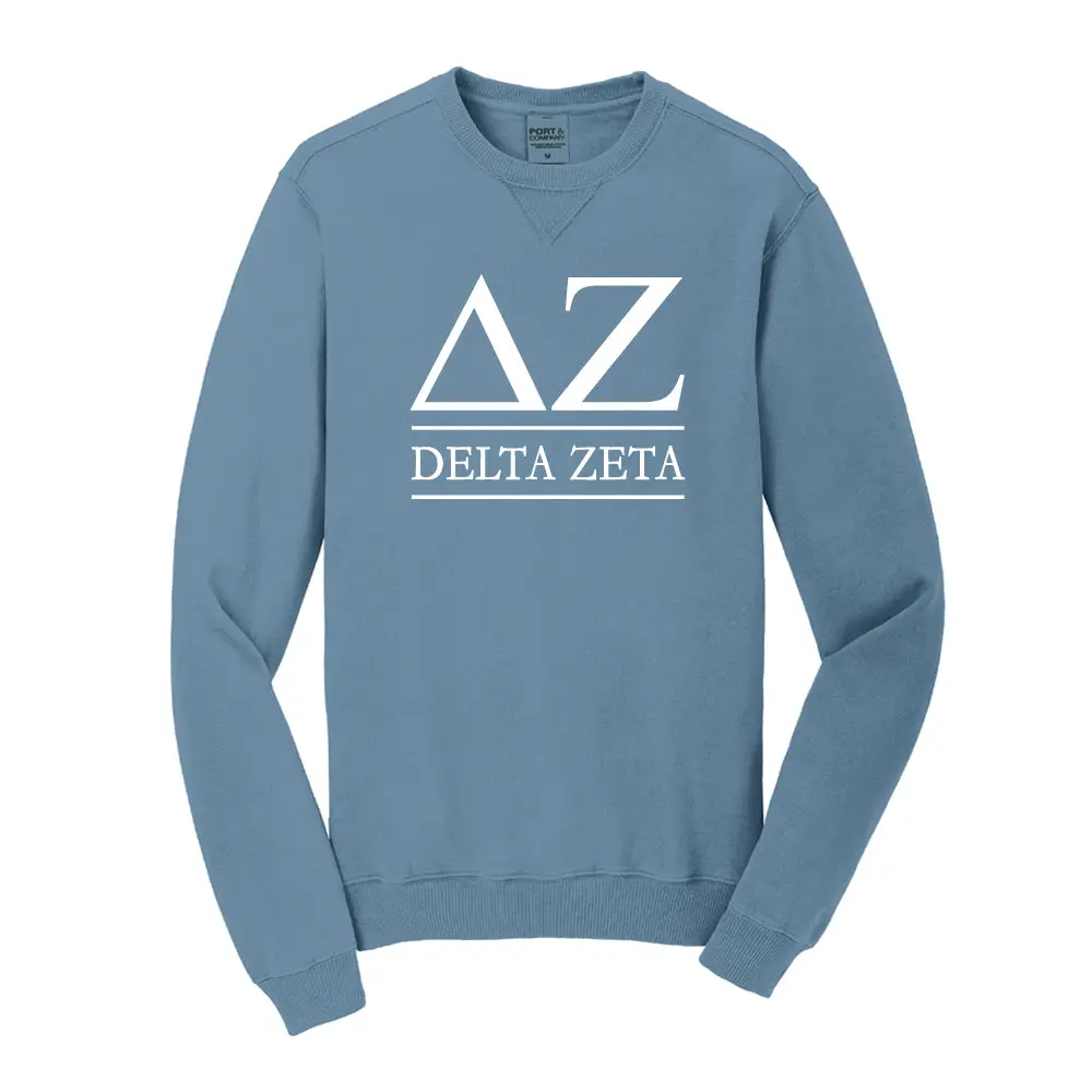 Delta Zeta Vintage Color Crewneck Sweatshirt 5