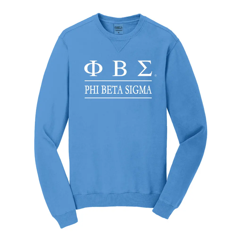 Phi Beta Sigma Beach Washed Crewneck Sweatshirt 1