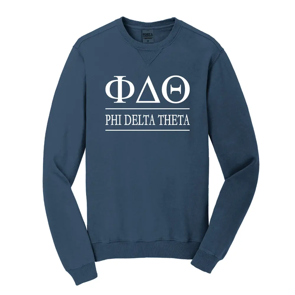 Phi Delta Theta Beach Washed Crewneck Sweatshirt 1