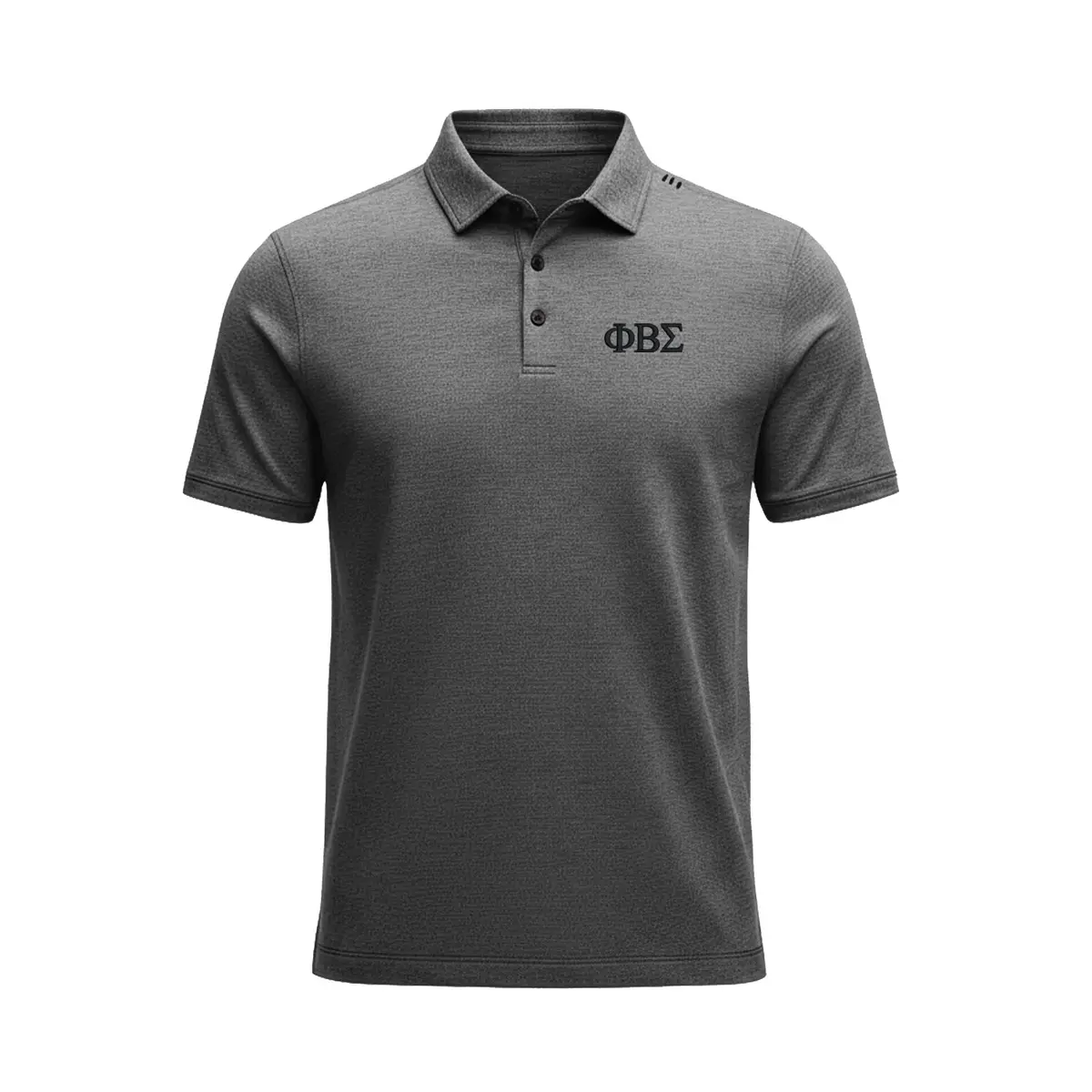 Phi Beta Sigma Lululemon Evolution Short-Sleeve Polo - Heathered Black 1