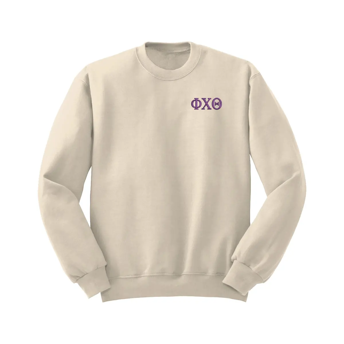 Phi Chi Theta Embroidered Crewneck - Letters 1