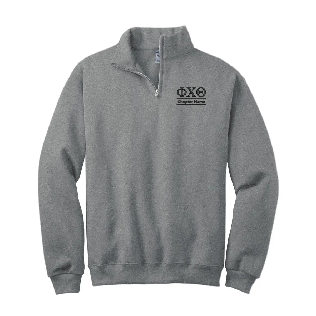 Phi Chi Theta Quarter Zip Sweatshirt - Chapter Name 1