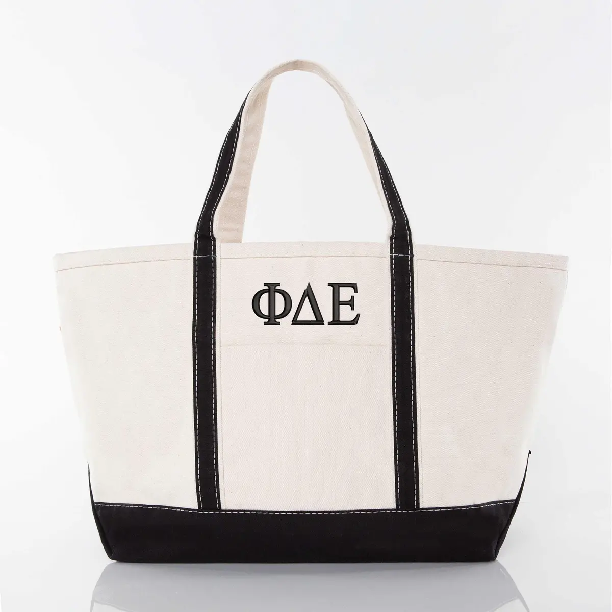 Phi Delta Epsilon Large Canvas Boat Tote 1