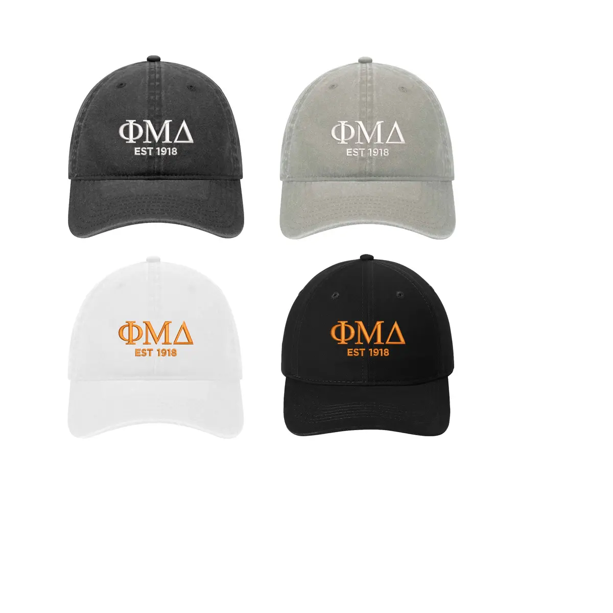 Phi Mu Delta Relaxed Fit Hat - Est 1918 1