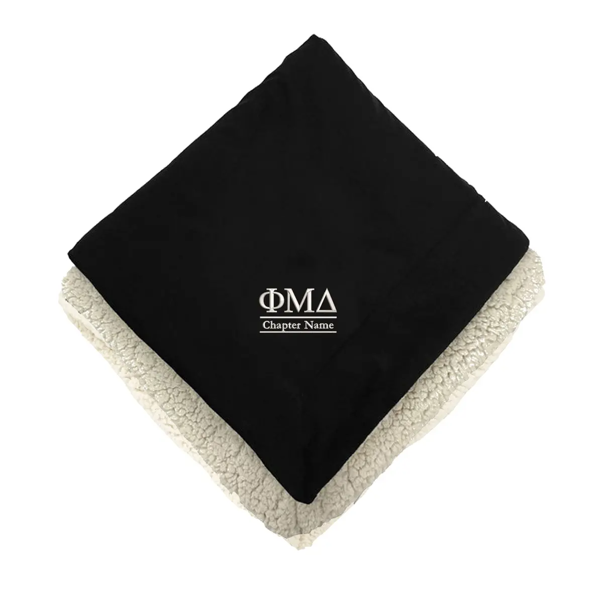 Phi Mu Delta Sherpa Lined Blanket - Chapter Name 1