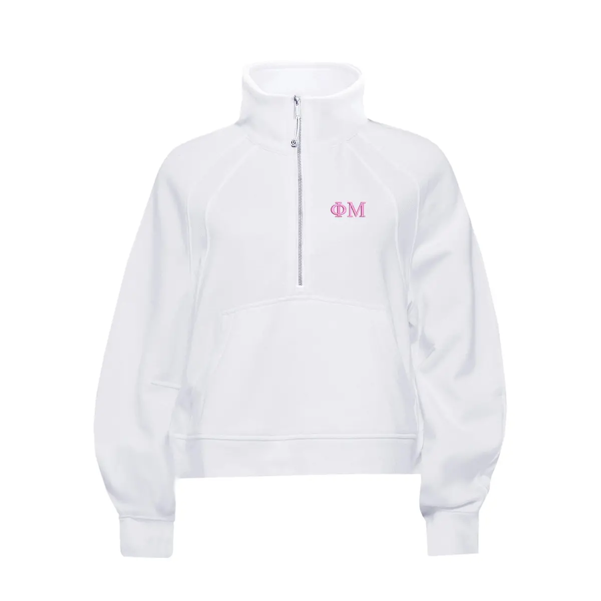 Phi Mu Lululemon Scuba Oversized Funnel-Neck Half Zip - White 1