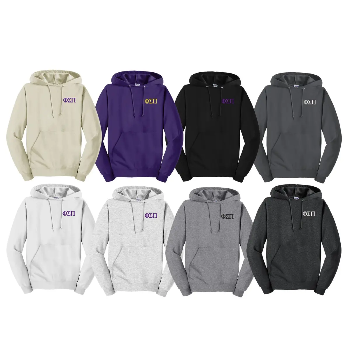 Phi Sigma Pi Embroidered Hooded Pullover 2