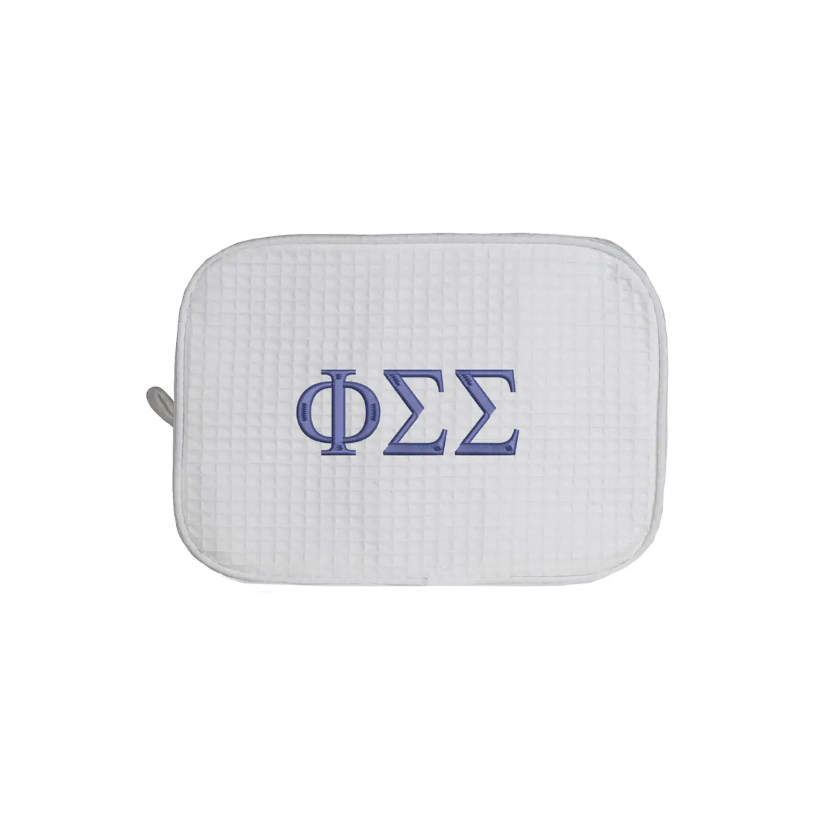 Phi Sigma Sigma Waffle Weave Cosmetic Bag 1