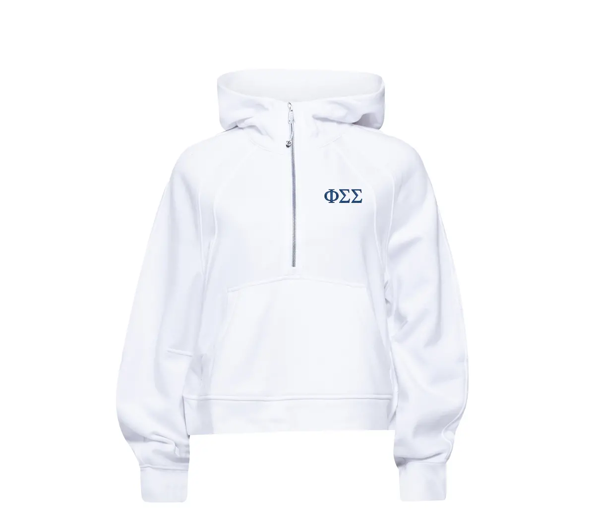 Phi Sigma Sigma Lululemon Scuba Oversized Half-Zip Hoodie - White 1