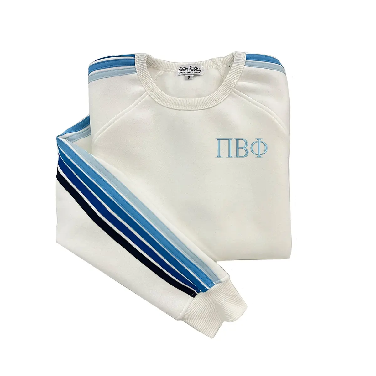 Pi Beta Phi 5 Stripe Crewneck Sweatshirt 1