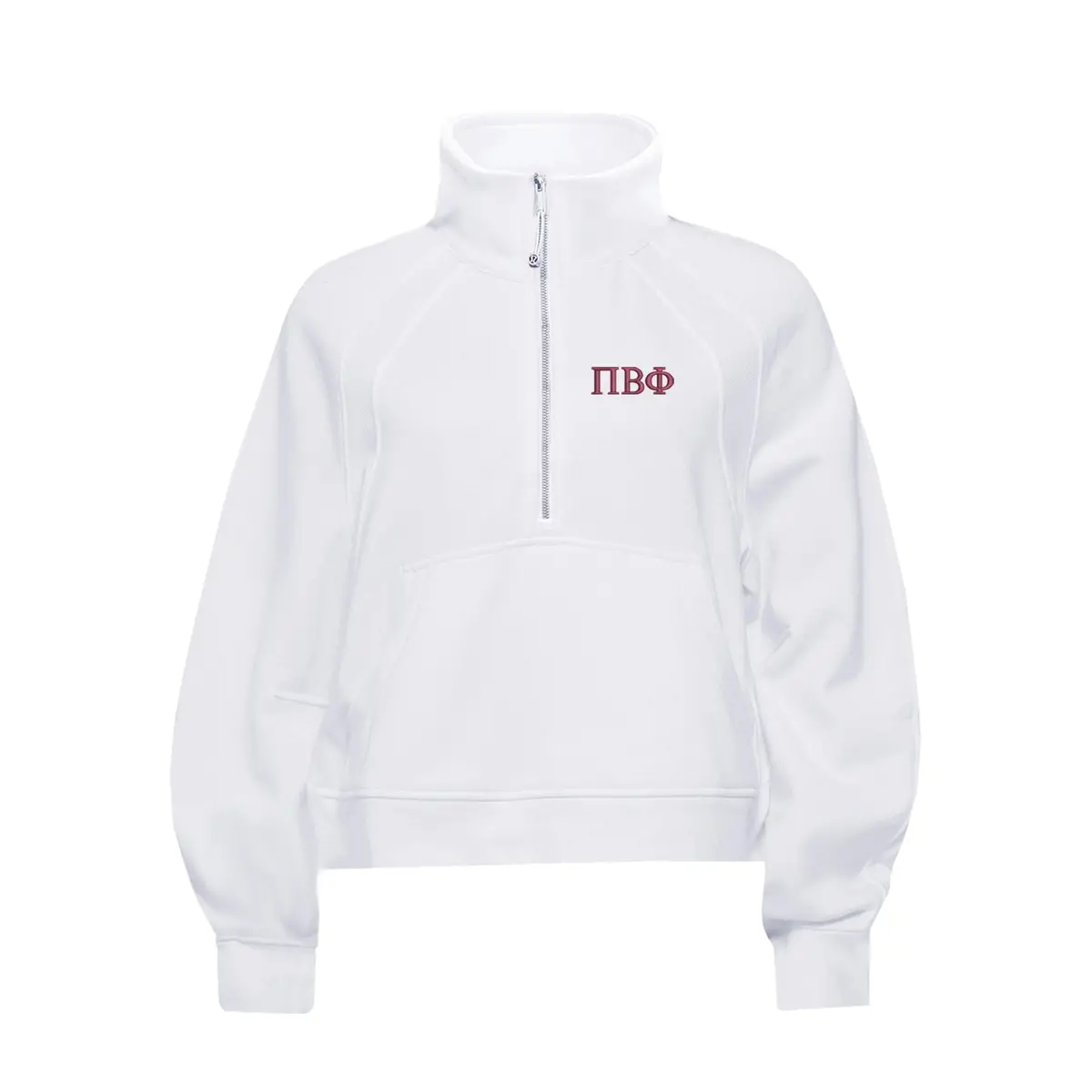 Pi Beta Phi Lululemon Scuba Oversized Funnel-Neck Half Zip - White 1