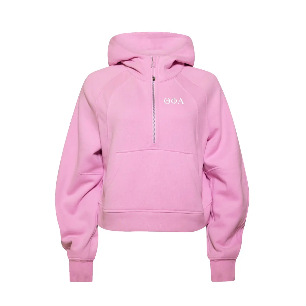 Theta Phi Alpha Lululemon Scuba Oversized Half-Zip Hoodie - Pink Frosting 1