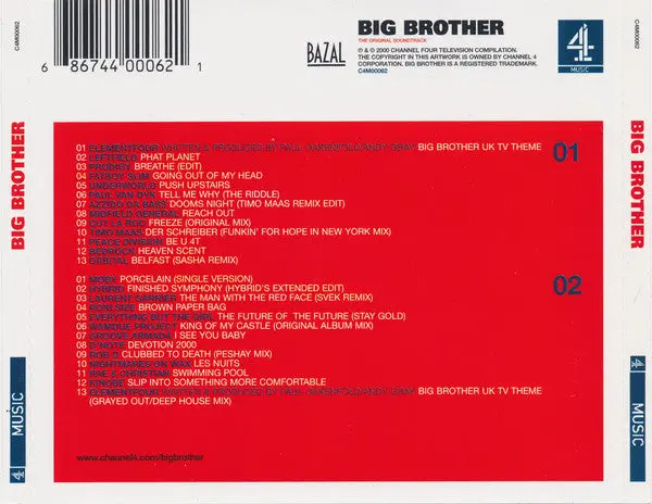 Big Brother (Uk Soundtrack) Paul Oakenfold Dance/Remix 2Cd Used 2