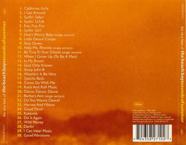 The Beach Boys - The Very Best / Sounds Of Summer Cd - Used 2