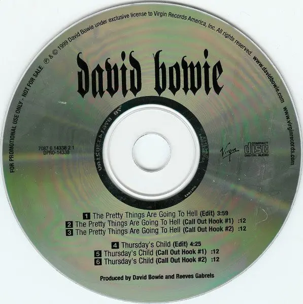 David Bowie - The Pretty Things Are Going To Hell (Promo Cd Single) Used 2