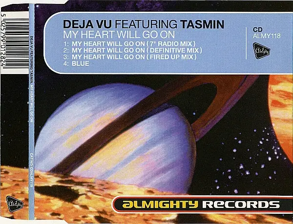 Almighty Presents Deja Vu Ft: Tasmin - My Heart Will Go On (Import Cd Single) Used 2