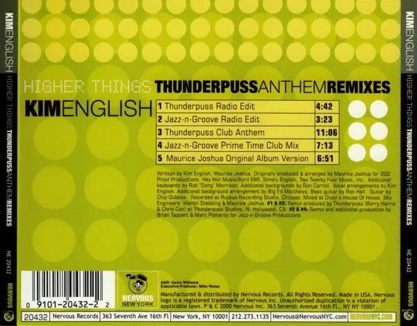 Kim English - Higher Things (Us Cd Single) Used 2