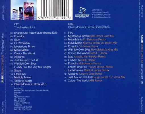 Sash! Encore Une Fois / The Greatest Hits 2Cd - Used 2