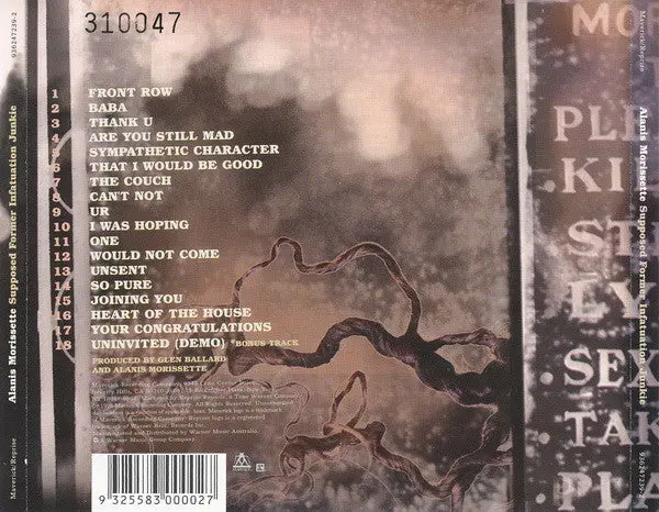 Alanis Morissette - Supposed Former Infatuation Junkie (Tour Edition) Import Cd - Used 2