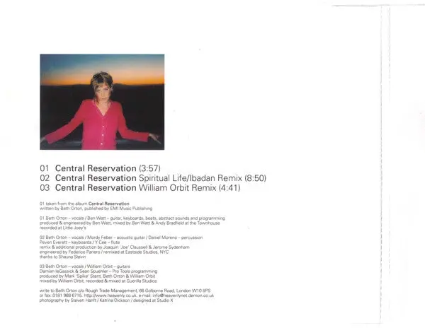 Beth Orton - Central Reservation Cd1 (Import Cd Single) Used 2