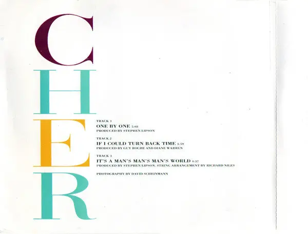 Cher - One By One, If I Could Turn Back Time, It's A Mans World (Import Cd Single) Used 2