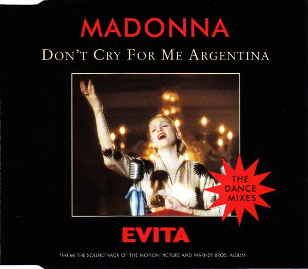 Madonna -- Don't Cry For Me Argentina : The Dance Mixes (Import Cd Single) Used 1