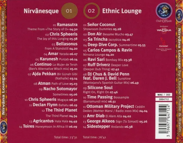Claude Challe & Ravin - Nirvana Lounge (Import 2Cd) Used 2