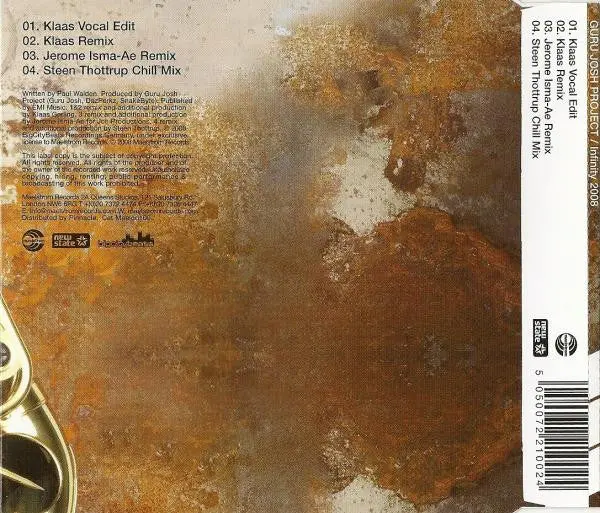 Guru Josh Project - Infinity 2008 (Import Cd Single) Used 2