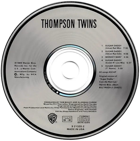 Thompson Twins - Sugar Daddy (Us Maxi Cd Single) Used 2