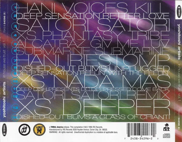 Dubfire & Sharam – Yoshitoshi Artists (In House We Trust Vol. 1) Cd - Used 2