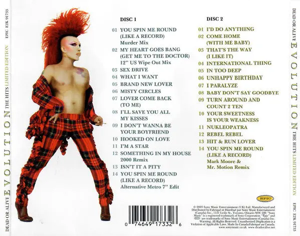 Dead Or Alive - Evolution The Hits Cd - Used 2