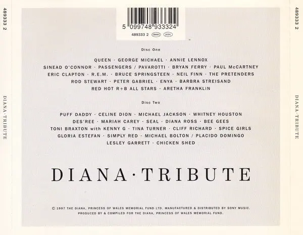 Diana Princess Of Wales Tribute 2Cd Set (Various) Used Cd 2