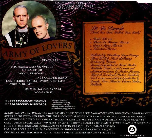 Army Of Lovers - Lit De Parade (Import Cd Single) Used 2