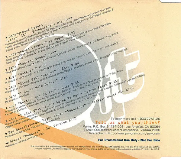 Come Out And Play (Various: Abba, Bee Gees, Olivia Newton-John++) Promo Cd - Used 2