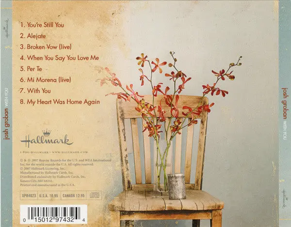 Josh Groban - With You (Exclusive Hallmark Release) Cd - Used 2