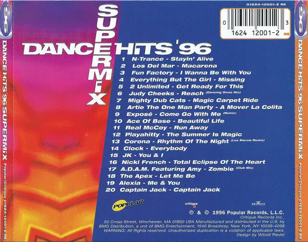 Super Mix Dance Hits '96 (Various) Cd - Used 2