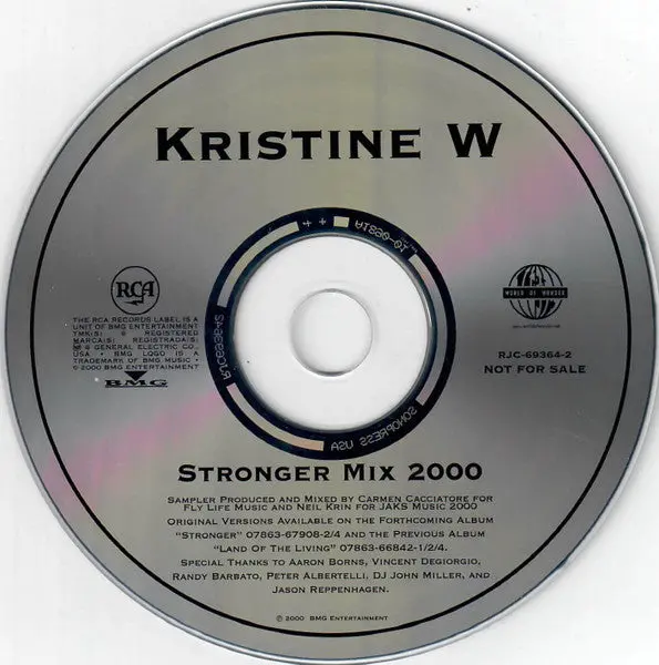 Kristine W - Stronger Mix (Promo) Cd Single - Used 1