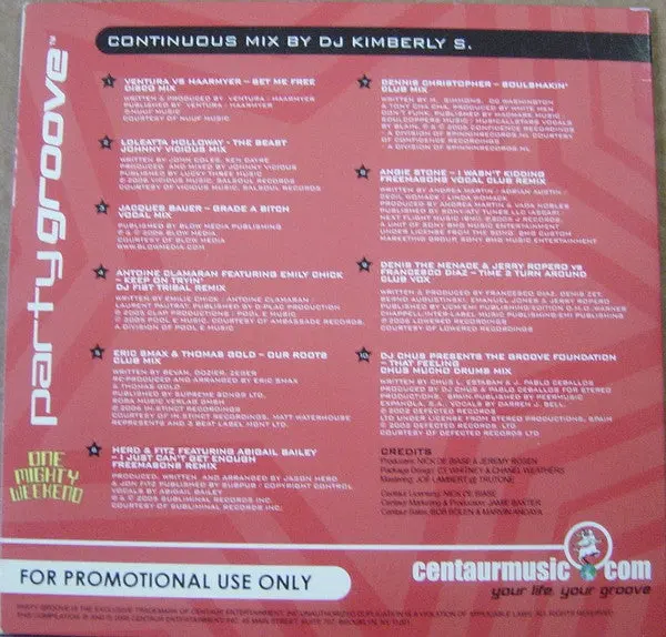 One Mighty Weekend Volume One (Dj Kimberly S.) (Various) Promo Cd - Used 2