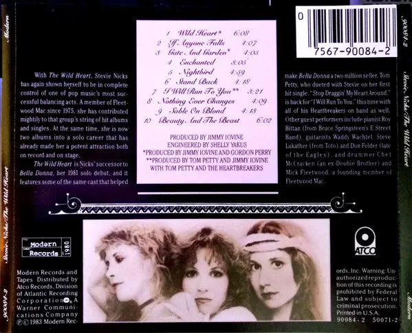 Stevie Nicks - The Wild Heart Cd - Used 2