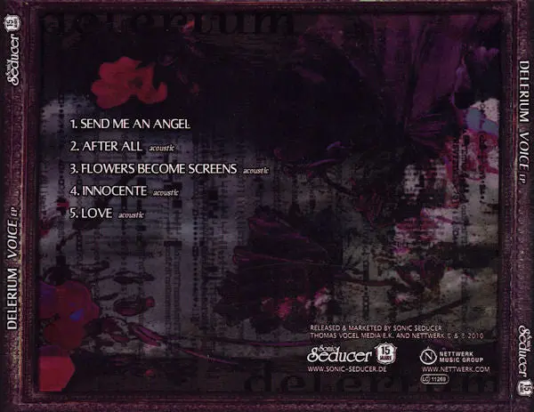 Delerium - 'Voice' Ep Cd - New 2