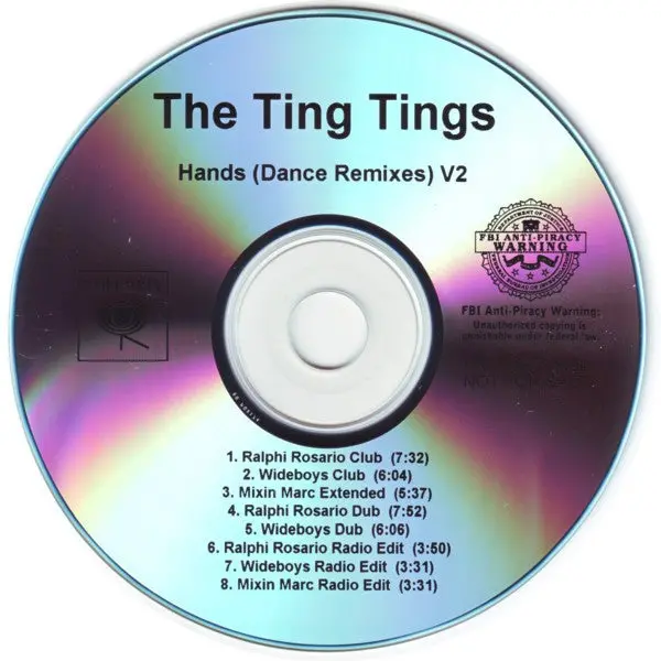 The Ting Tings - Hands (Dance Remixes V2) Promo Cd Single - Used 2